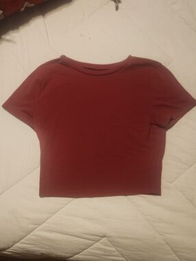 Burgundy Crop Top